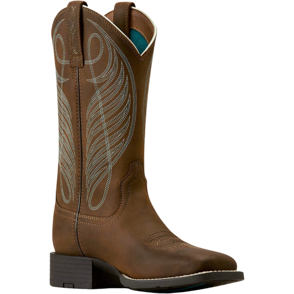 2026 Ariat Womens Round Up Square Western Boot 10018528 - Powder Brown
